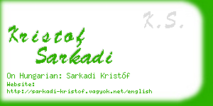 kristof sarkadi business card